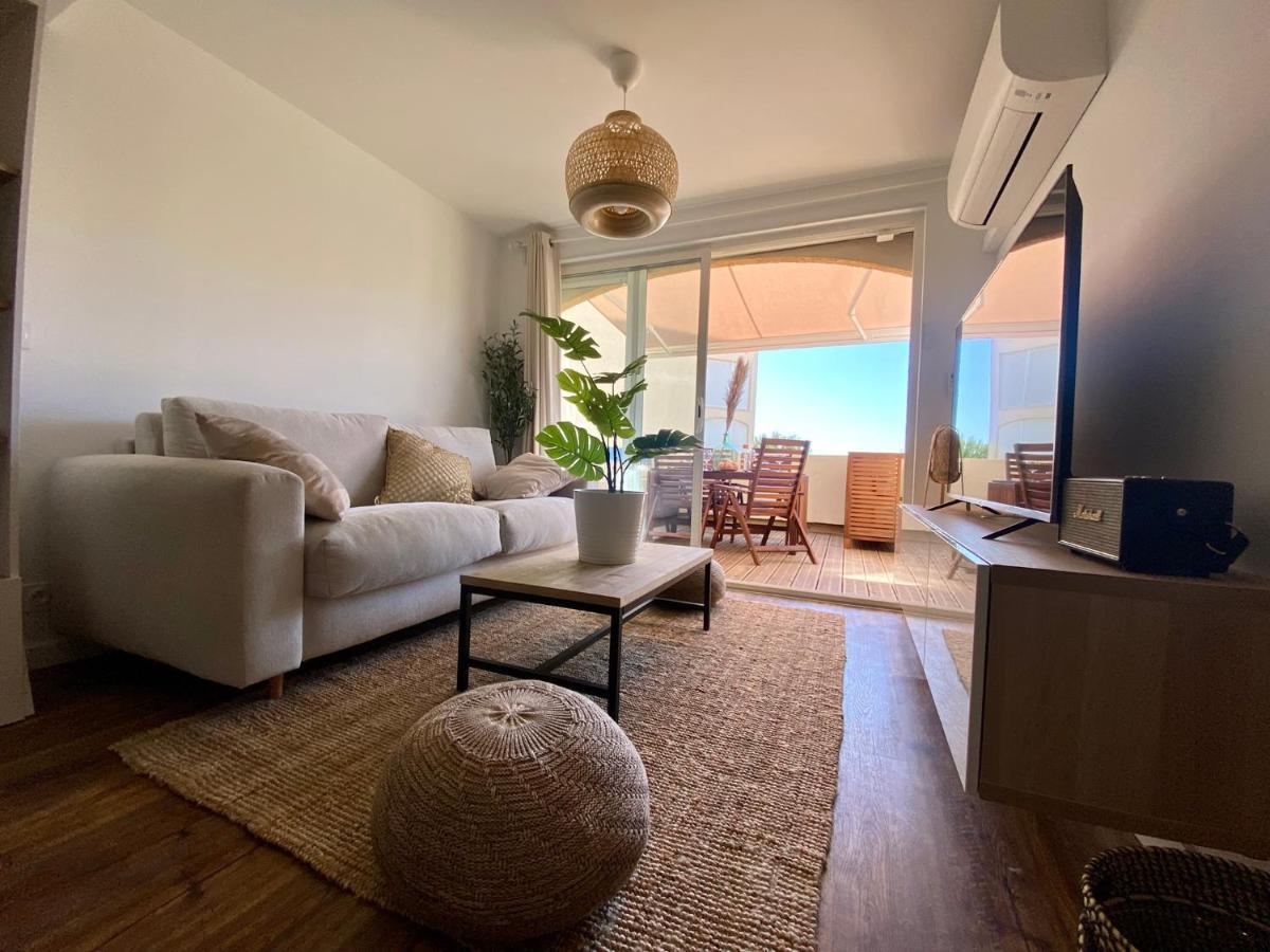 Terrasse Vue Mer 2 Pieces A Leucate Avec Piscine Apartment Luaran gambar